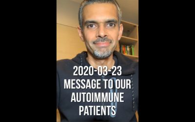 Corona update- Msg to our AutoImmune patients- 20200323