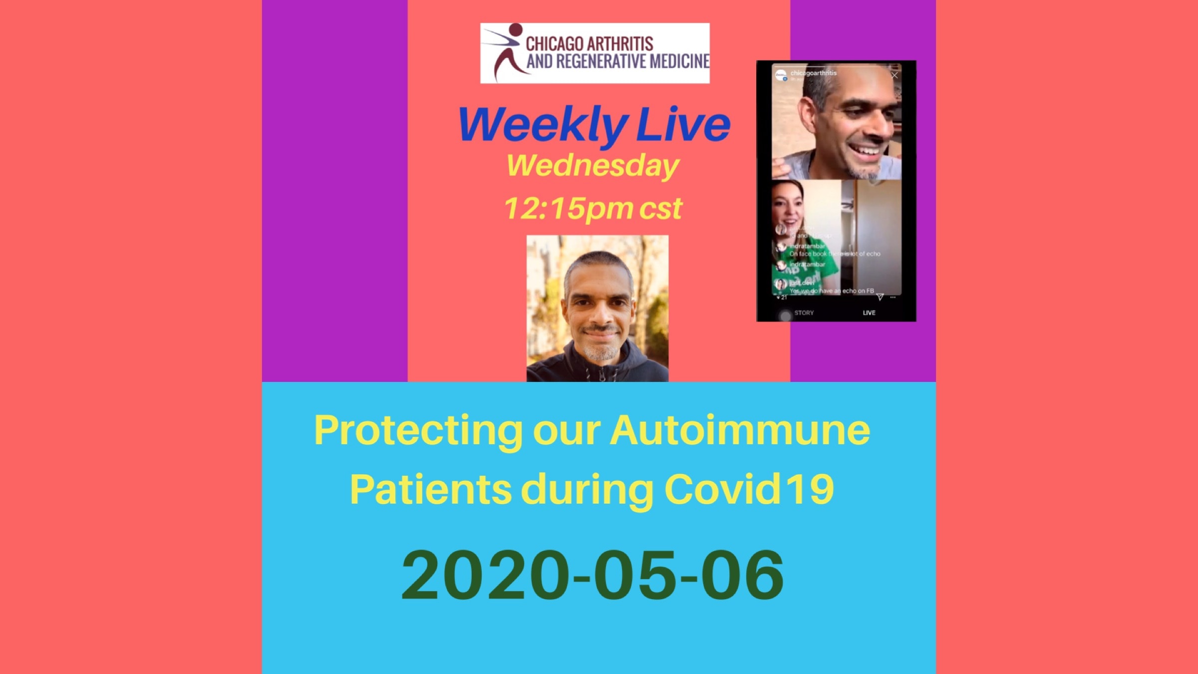 Chicago Arthritis and Regenerative Medicine- Weekly Live- 20200506
