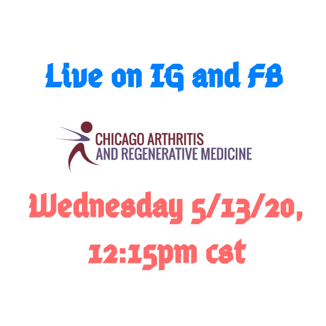 Weekly Live on IG and FB Wednesday 5/13/2020
