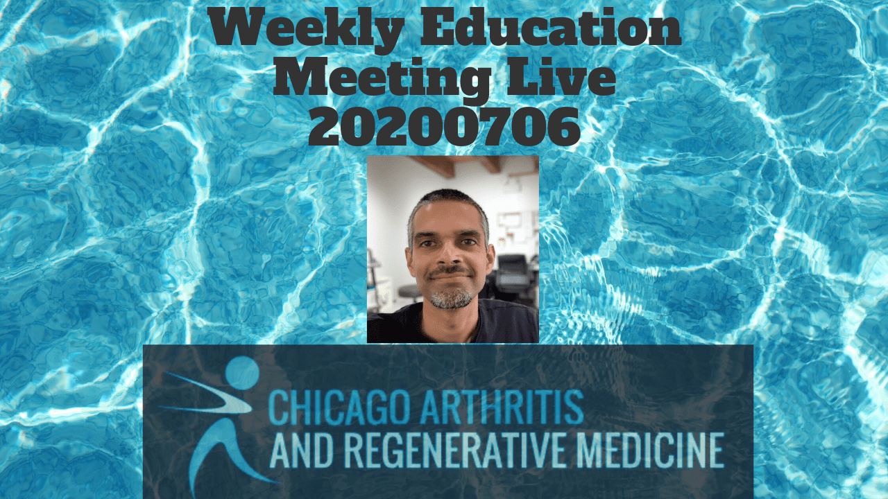 Weekly Education meeting 20200706- Replay