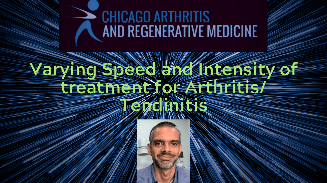 Varying Speed and Intensity of treatment for Arthritis/Tendinitis
